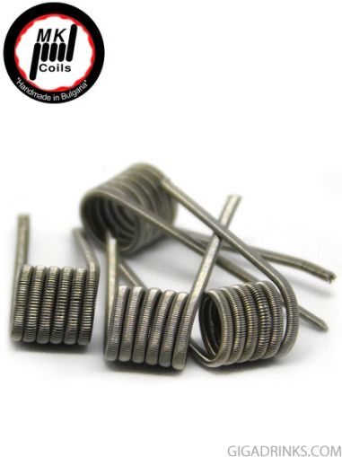 MK Coils  Fused Clapton Coil MTL 2x30GA Ni80/1x36GA Ni80 0.75 Ohm Ni80