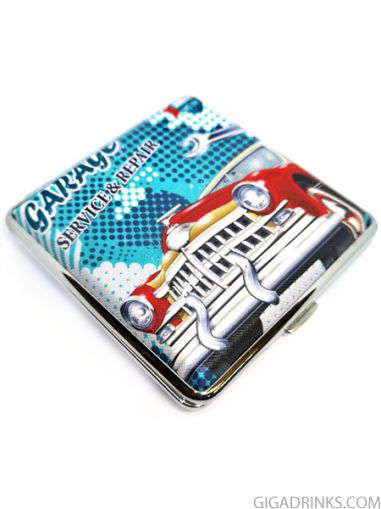 Metal tobacco case 20 cigarettes