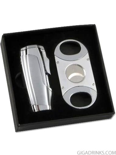 Sky Cigar Cutter and Lighter Set