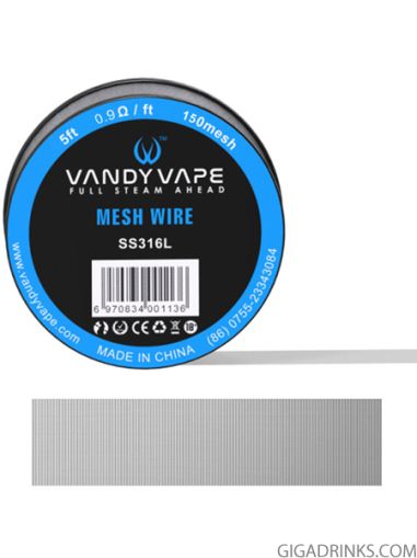  Vandy vape SS316 Mesh Wire 150mesh 5ft