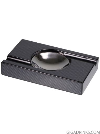 Cigar ashtray carbon finish shiny