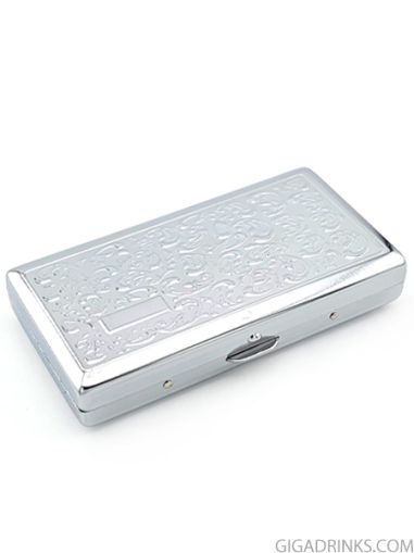 Metal tobacco case for 16 cigarettes 100mm