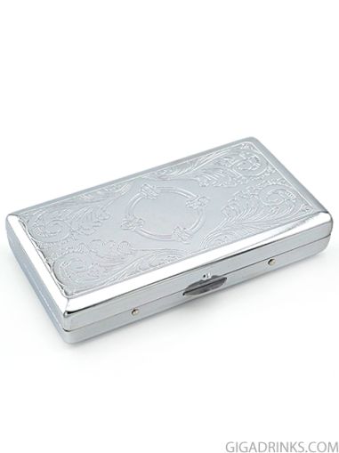 Metal tobacco case for 16 cigarettes 100mm