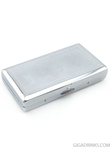 Metal tobacco case for 16 cigarettes 100mm