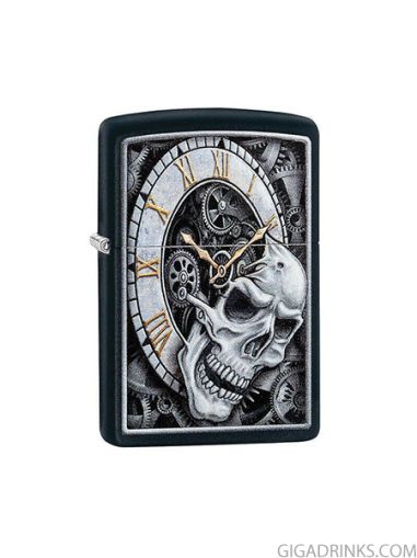 Запалка Zippo - Skull Clock Design