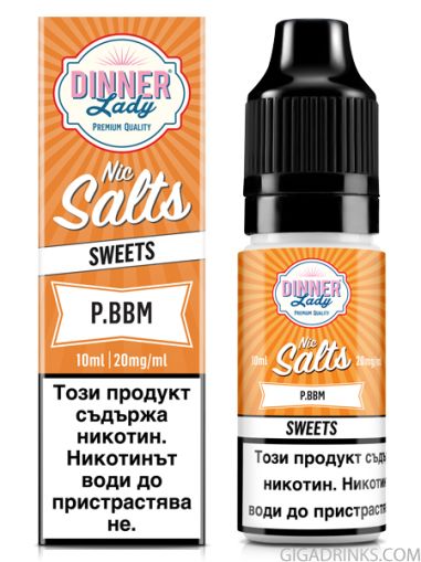 Dinner Lady Peach Bubble Salts 10ml 20mg