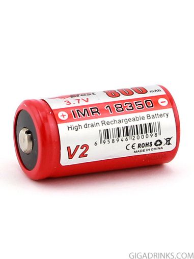 Efest 18350 IMR 800mAh 3.7V Nipple top