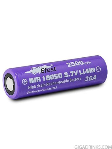 Efest 18650 IMR 2500mAh 35A 3.7V Purple