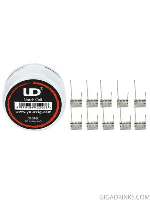 UD Notch Coil (SS316L, ID4.8) 0.35ohm - 10бр.