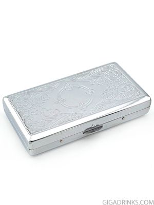 Metal tobacco case for 16 cigarettes 100mm