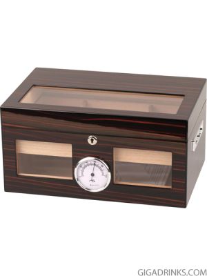 Humidor Ebony Finish High Gloos - за 100 пури