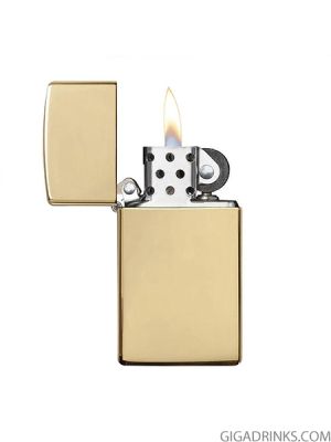 Запалка Zippo - Slim® High Polish Brass