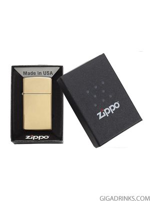 Запалка Zippo - Slim® High Polish Brass
