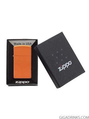 Запалка Zippo - Slim® Orange Matte