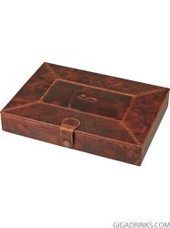 PASSATORE humidor leather brown antique for around 8-10 cig.