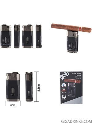 Silver Match Belfast with cigar cutter
